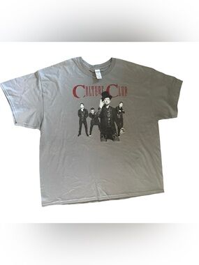 Culture Club Boy George TRIBES Tour Tee 2015 Grey Men’s Sz 2X 100% Cotton SS